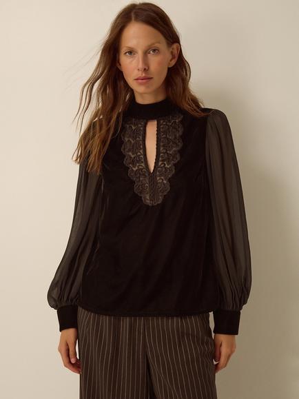 Monsoon Jo Embroidered Top, Chocolate, Chocolate