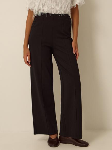 Monsoon Payton Ponte Trousers, Black, Black