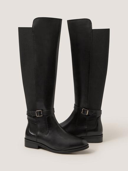 Monsoon Milly Knee High Boots - view 2, Black