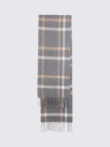 Moss Lambswool Rich Scarf, Light Grey, Light Grey
