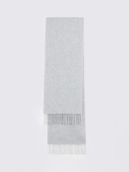 Moss Wool Cashmere Blend Scarf, Light Grey, Light Grey