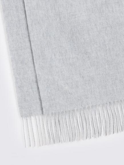Moss Wool Cashmere Blend Scarf, Light Grey - view 2, Light Grey