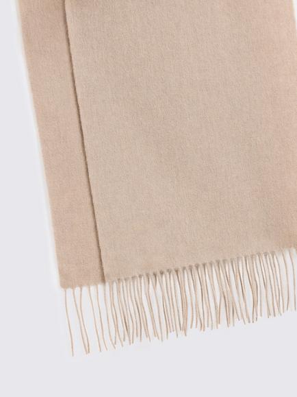 Moss Wool Cashmere Blend Scarf, Taupe - view 2, Taupe