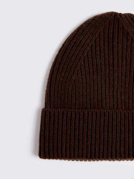 Moss Lambswool Rich Beanie, Brown - view 2, Brown