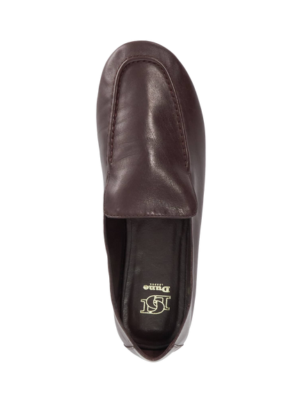Dune London Gurl Leather Loafers, Burgundy - view 2, Burgundy