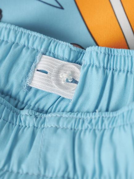 NAME IT Kids' Disney Lilo & Stitch Drawstring Swim Shorts, Bluefish - view 2, Bluefish