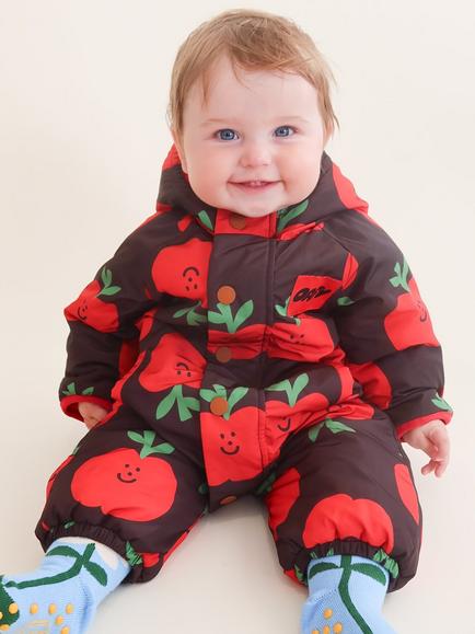 Oafy by Lazy Oaf Baby Apple Padded All-In-One, Red, Red