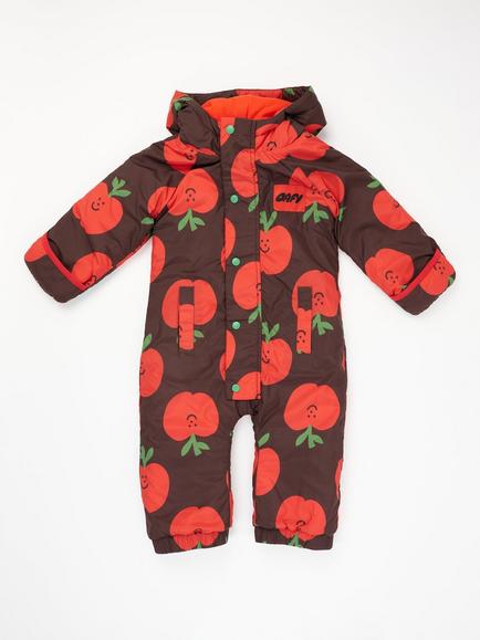 Oafy by Lazy Oaf Baby Apple Padded All-In-One, Red - view 2, Red