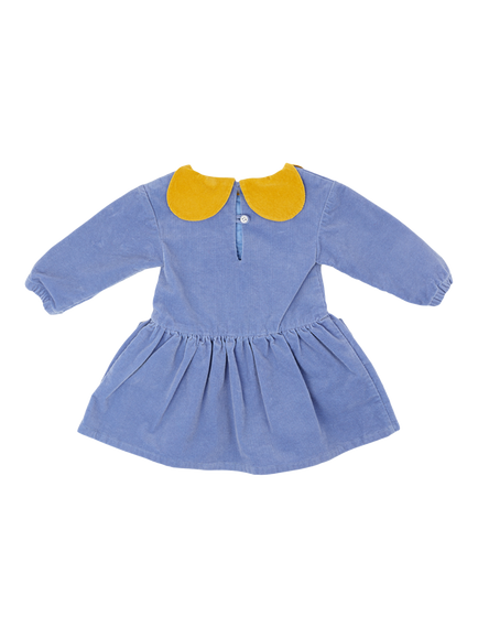 Oafy by Lazy Oaf Baby Flower Cord Dress, Blue - view 2, Blue