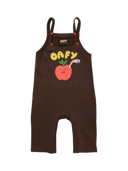 Oafy by Lazy Oaf Baby Worm Dungareees, Brown, Brown