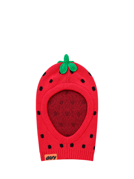 Oafy by Lazy Oaf Baby Strawberry Balaclava, Red, Red
