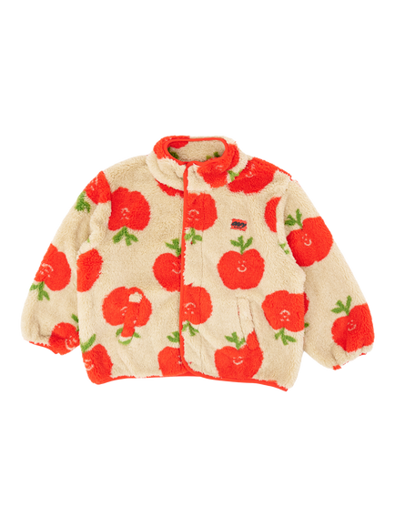 Oafy by Lazy Oaf Kids' Apple Fleece Jacket, Red, Red