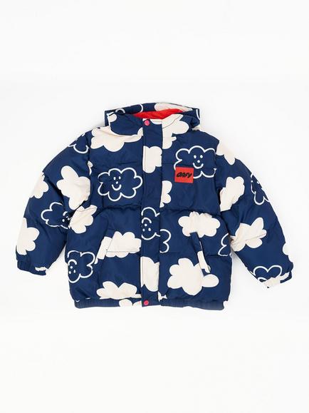 Oafy by Lazy Oaf Kids' Clouds Puffer Jacket, Blue, Blue