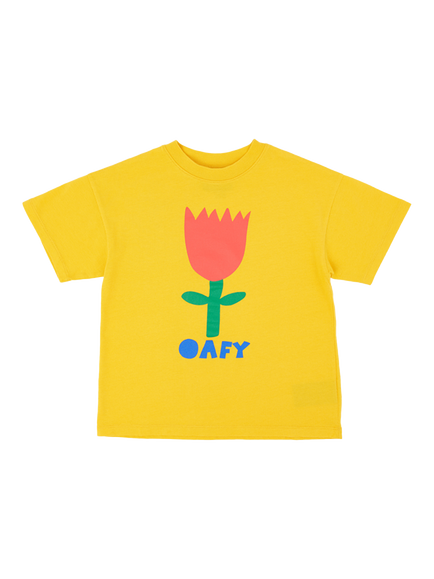 Lazy Oaf Kids' Flower T-Shirt, Yellow - view 2, Yellow