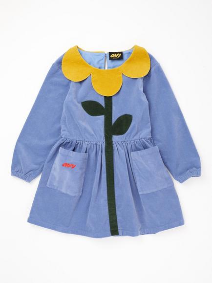 Oafy by Lazy Oaf Kids' Flower Cord Dress, Blue - view 2, Blue