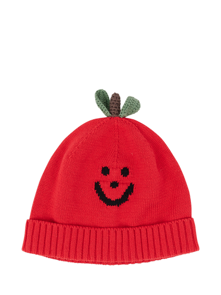 Oafy by Lazy Oaf Kids' Apple Knit Beanie Hat, Red - view 2, Red