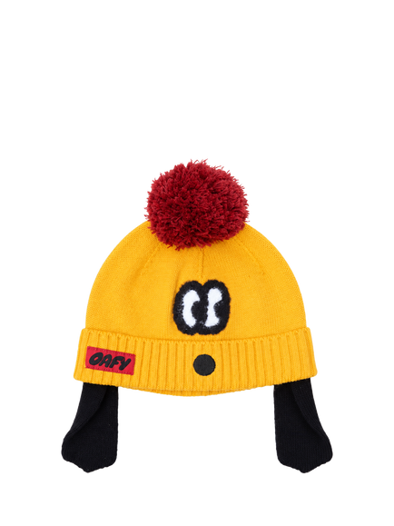 Oafy by Lazy Oaf Baby Doggo Knitted Hat, Yellow, Yellow