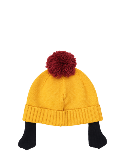 Oafy by Lazy Oaf Baby Doggo Knitted Hat, Yellow - view 2, Yellow