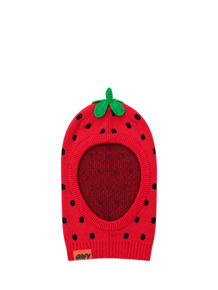 Oafy by Lazy Oaf Kids' Strawberry Balaclava, Red, Red