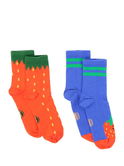 Lazy Oaf Kids' Strawberry Sock Set, Red, Red