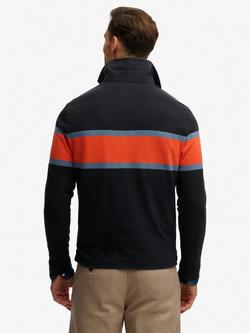 Superdry Vintage Athletic Stripe Rugby Top, Navy/Multi - view 2, Navy/Multi
