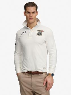 Superdry Double Emblem Rugby Top, Chalk White, Chalk White