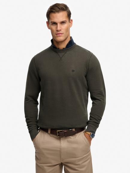 Superdry Cotton Classic Essential Sweatshirt, Washed Black, Washed Black