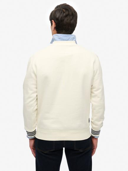 Superdry Cotton Rich Athletic Club Crew Sweatshirt, Off White - view 2, Off White
