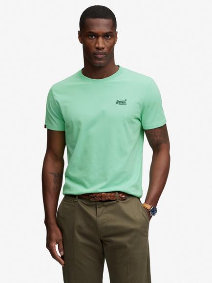 Superdry Organic Cotton Essential Logo T-Shirt, Spearmint Light Green