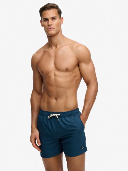 Superdry Logo Swim Shorts, Blue Bottle