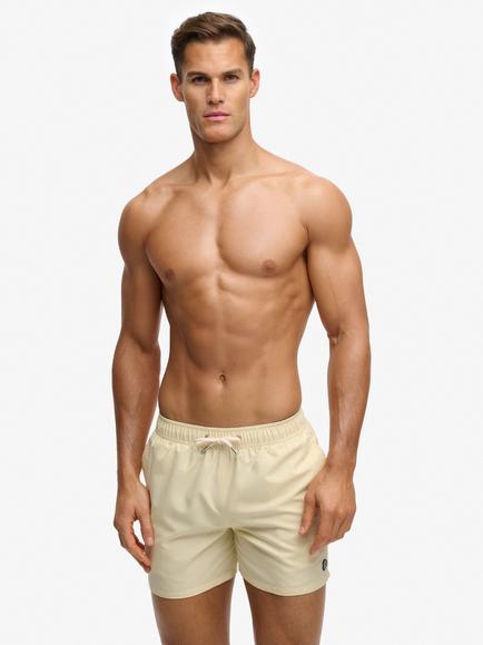 Superdry Logo Swim Shorts, Pastel Yellow