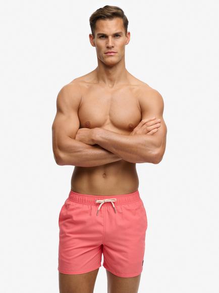 Superdry Logo Swim Shorts, Sugar Coral