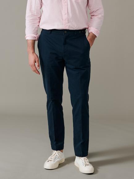 Aubin Coleby Lightweight Cotton Chino Trousers, Navy, Navy
