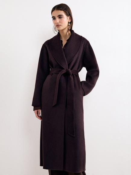 Phase Eight Petite Daisy Longline Overcoat, Brown, Brown