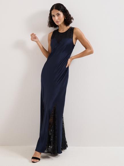 Phase Eight Bridget Sequinned Maxi Dress, Navy, Navy