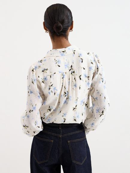Phase Eight Isadora Floral Blouse, Ivory - view 2, Ivory