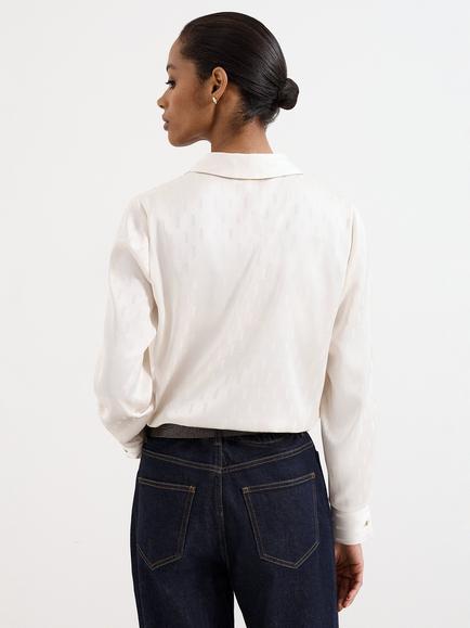 Phase Eight Vega Long Sleeve Shirt, Ivory - view 2, Ivory