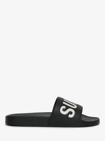 Superdry Pool Sliders, Black, Black