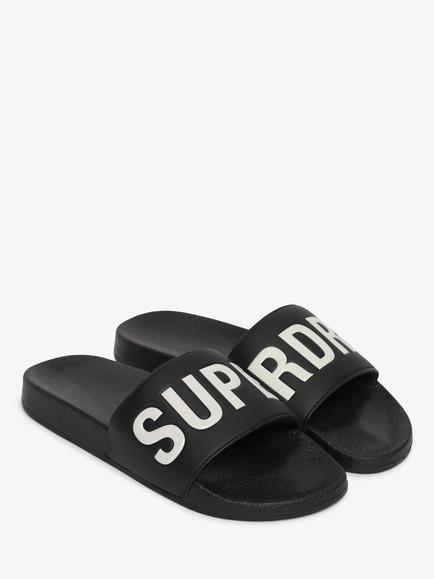 Superdry Pool Sliders, Black - view 2, Black