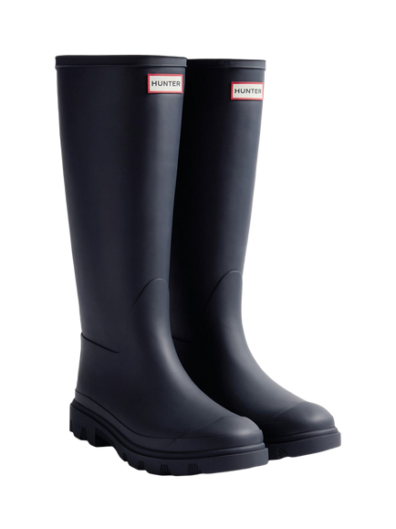 Hunter Downpour Tall Wellington Boots, Navy - view 2, Navy