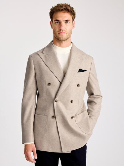 Moss Tailored Fit Italian Wool Blend Jacket, Oatmeal, Oatmeal