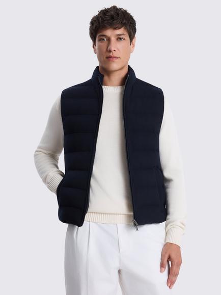 Moss Zip Front Gilet, Navy Blue, Navy Blue