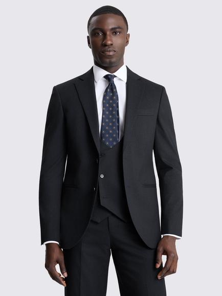 Moss Tailored Fit Puppytooth Suit Jacket, Navy Blue, Navy Blue