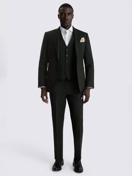 Moss Tailored Fit Wool Blend Performance Suit Jacket, Dark Green - view 2, Dark Green