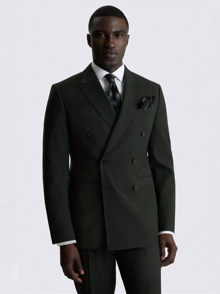 Moss Tailored Fit Wool Blend Performance Suit Jacket, Dark Green, Dark Green