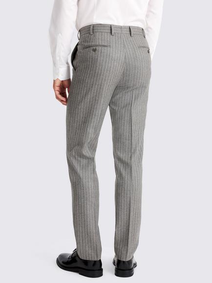 Moss Tailored Fit Italian Wool Suit Trousers, Grey - view 2, Grey