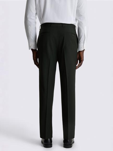 Moss Tailored Fit Wool Blend Performance Suit Trousers, Dark Green - view 2, Dark Green