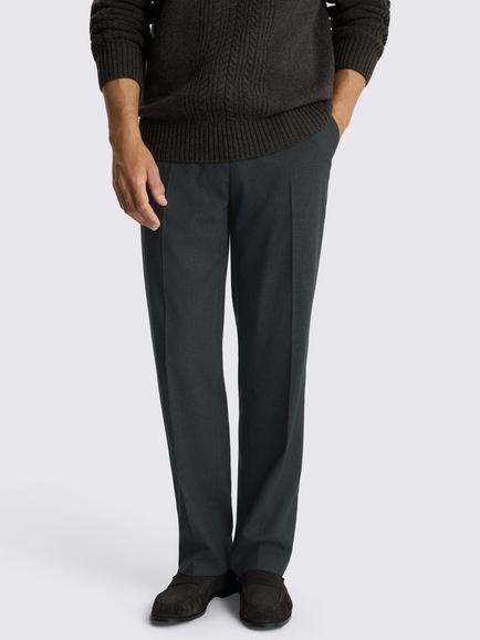 Moss Relaxed Fit Flannel Suit Trousers, Charcoal Grey, Charcoal Grey