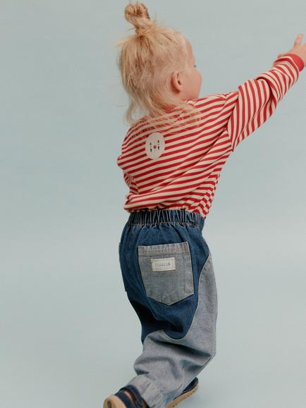 Claude & Co Kids' Emerson Wiggle Denim Jeans, Blue - view 2, Blue