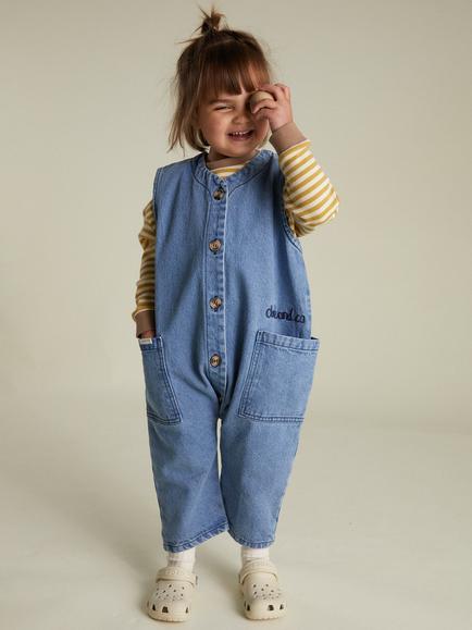 Claude & Co Baby Wren Denim Overalls, Blue, Blue